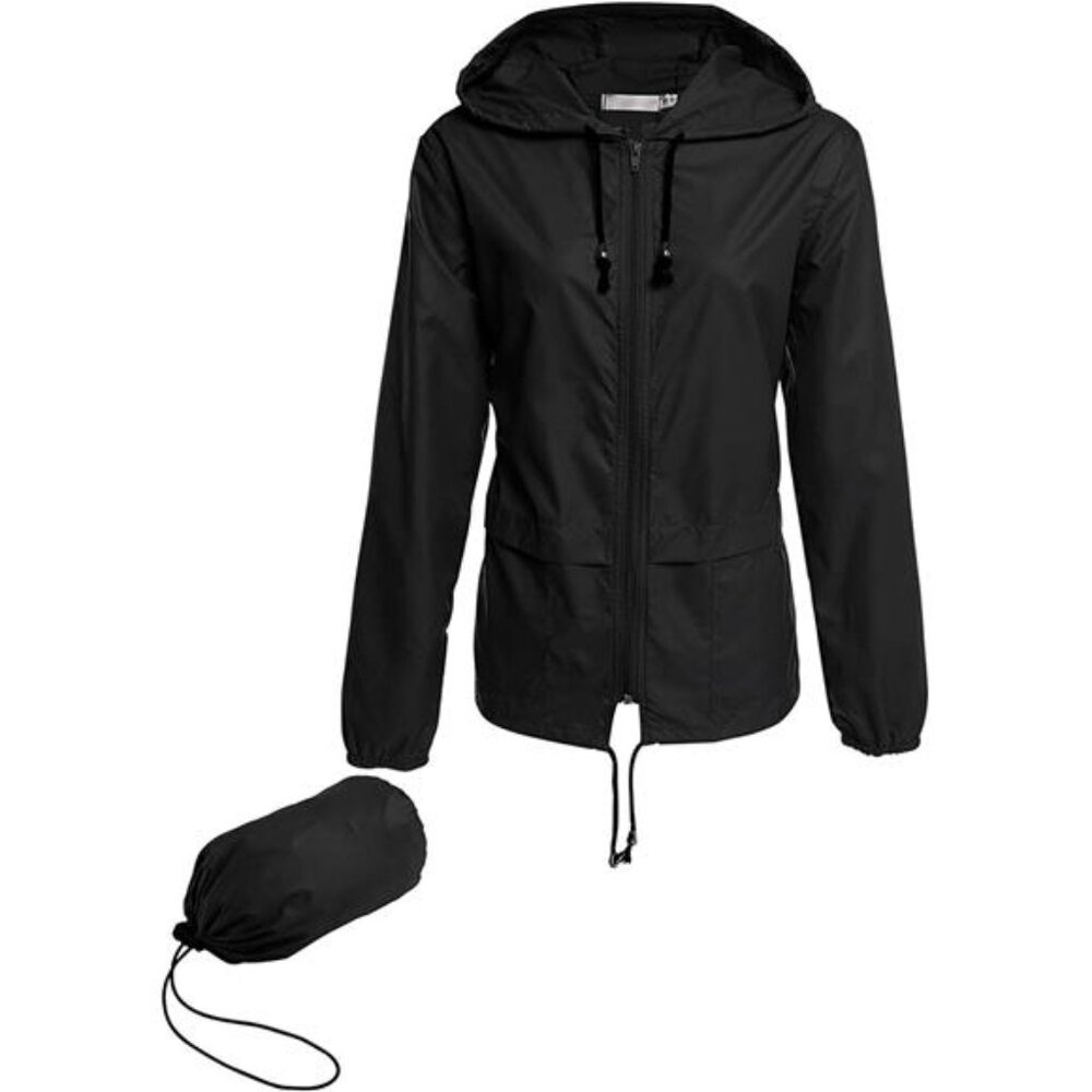 Raincoat Women Lightweight Waterproof Rain Jackets Packable Outdoor Hooded